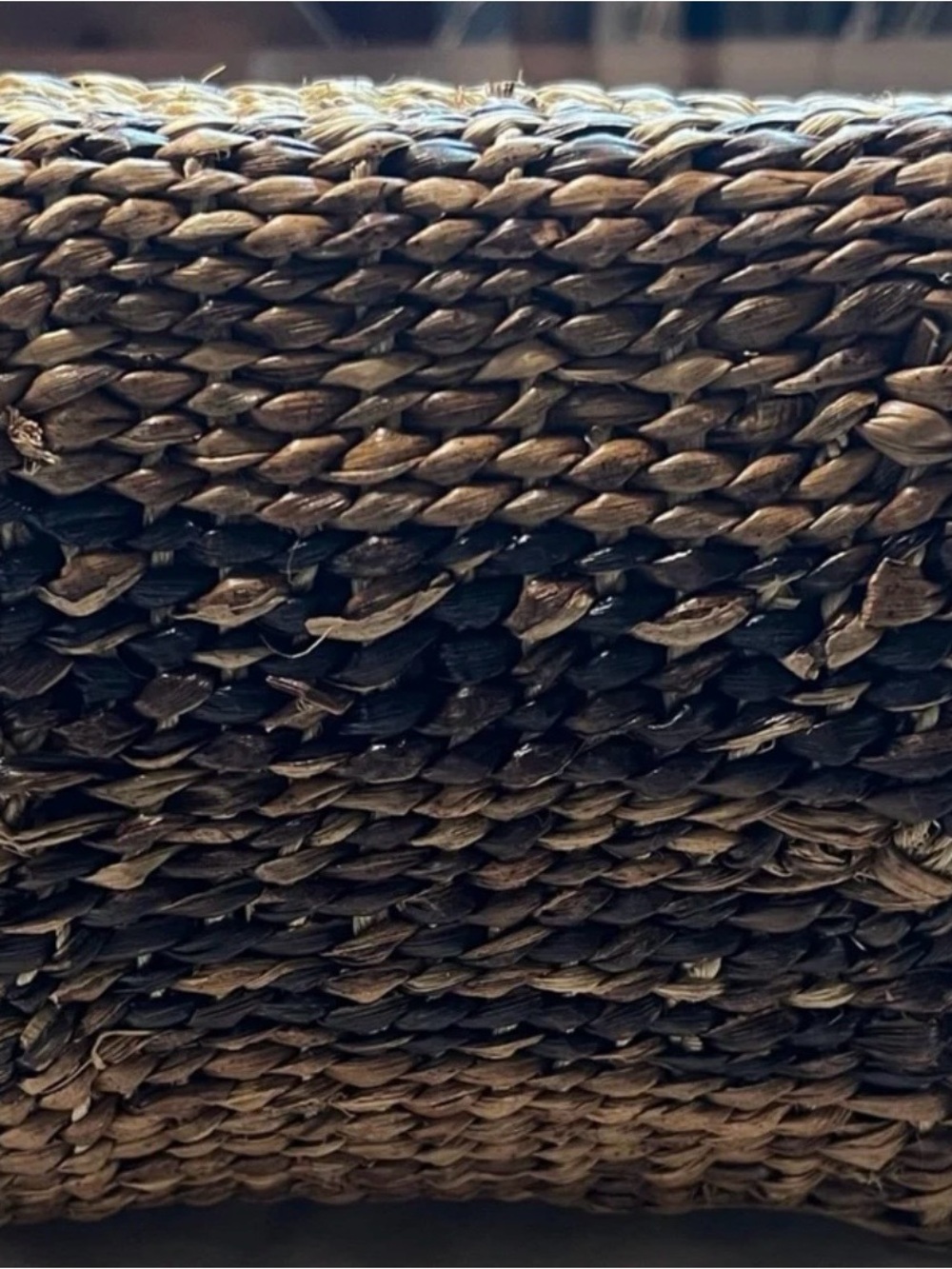 Woven Straw Top-Handle Bag in Natural Brown - Picture 2 of 5